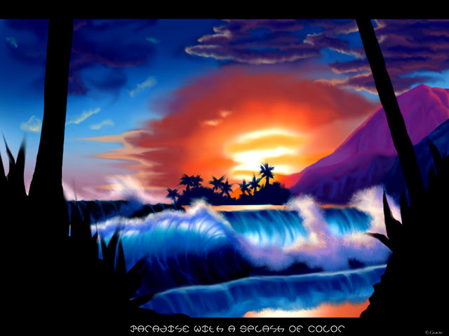 image Hawaii Sunrise Artwork Computer Graphic Online Art Gallery Painting Grace Sapp