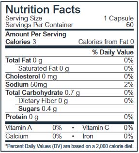 Life Plus Fusions Red Ingredients