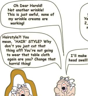 comic on skin care beauty products and wrinkles